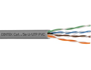 PowerPRO 4P Cat.5e U/UTP 24AWG PVC Cable - Gray - 100mtr